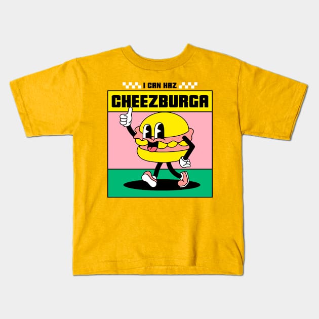 I Can Haz Cheezburga Kids T-Shirt by JETBLACK369